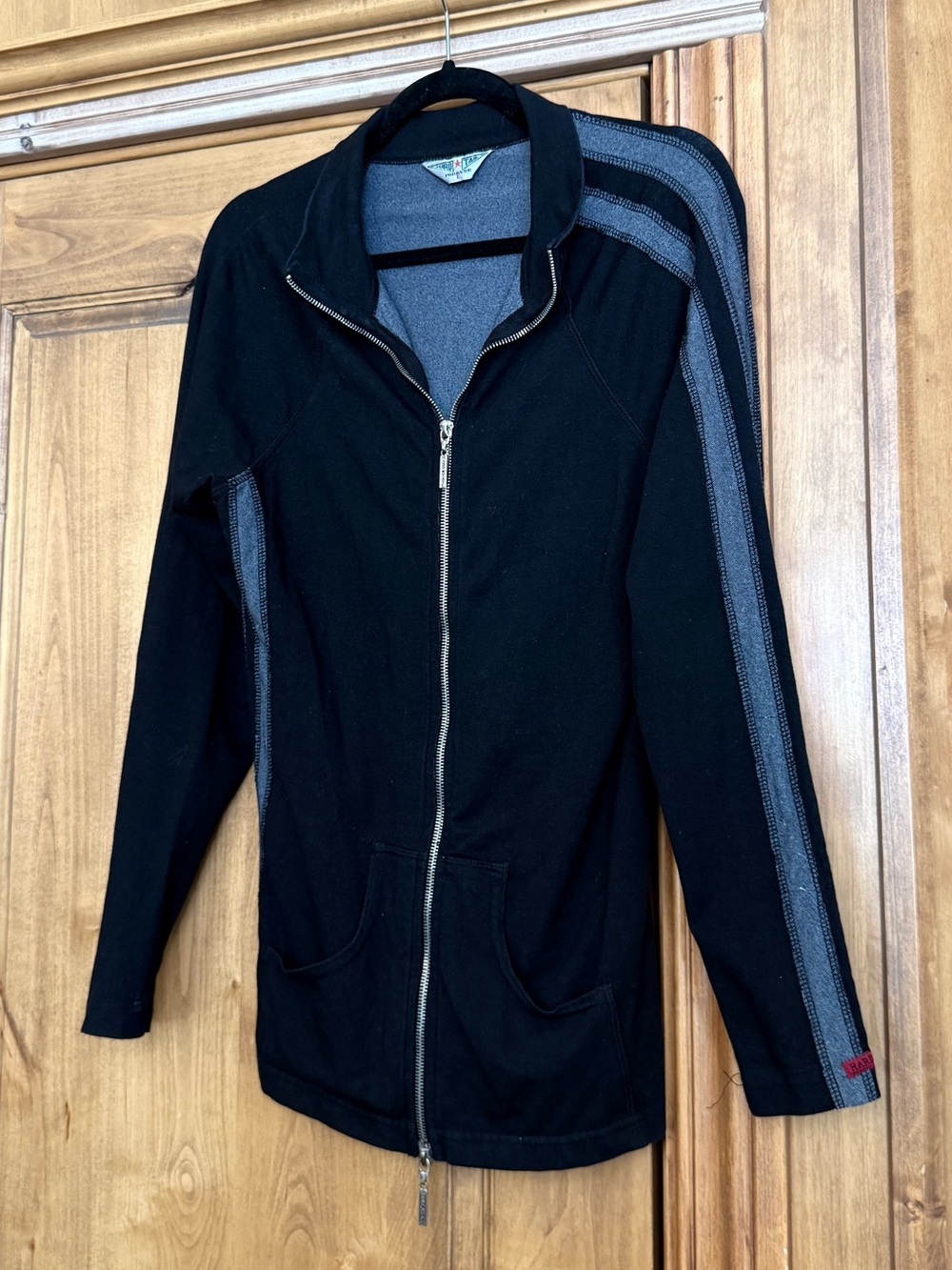 Hard Tail Forever Black Full Zip Athletic Jacket Women’s L Yoga Athleisure